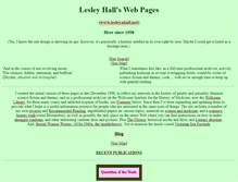 Tablet Screenshot of lesleyahall.net